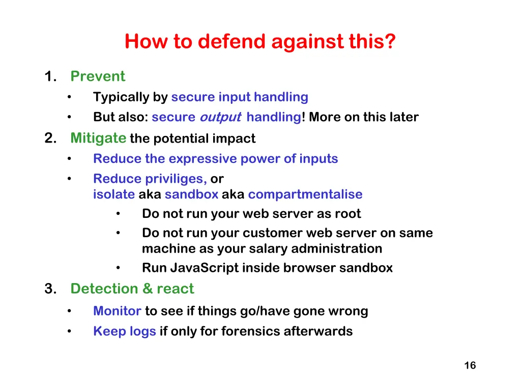 how to defend against this