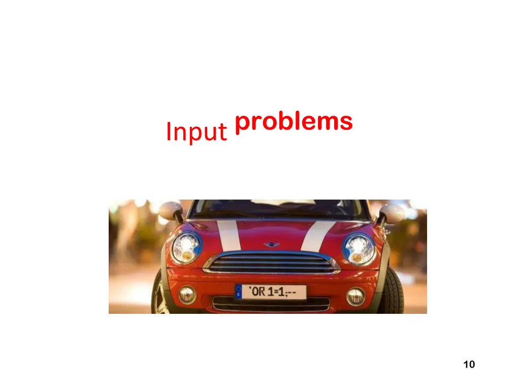 input problems
