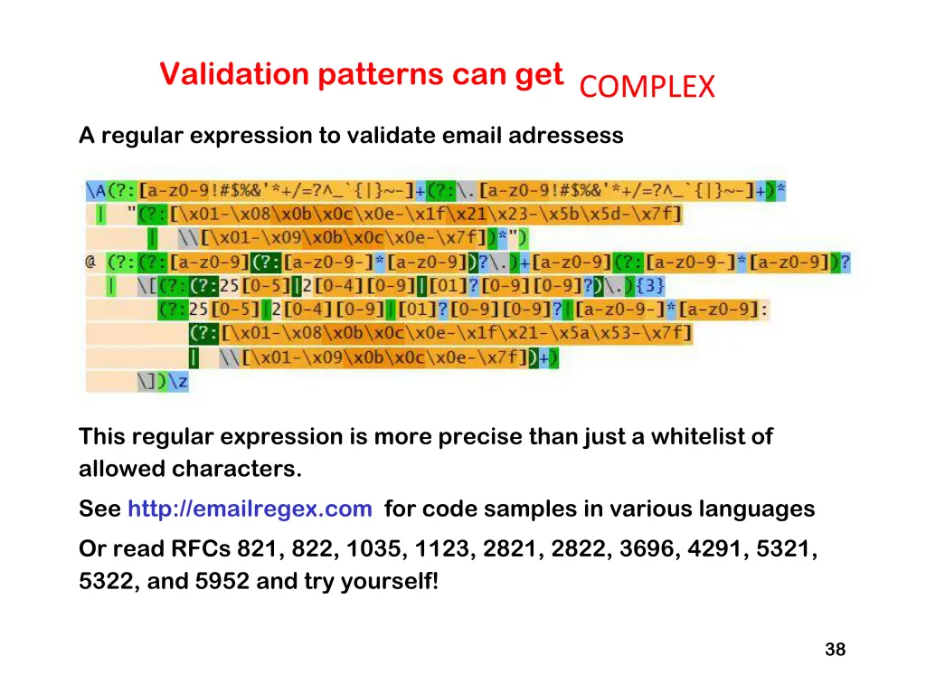 validation patterns can get complex