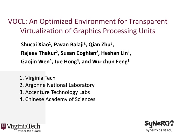 vocl an optimized environment for transparent