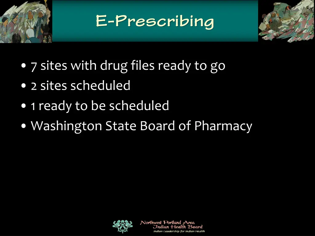 7 sites with drug files ready to go 2 sites