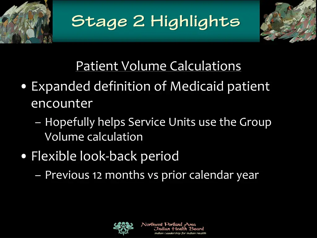 patient volume calculations expanded definition