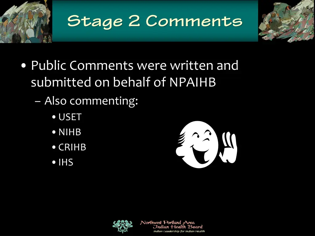 public comments were written and submitted