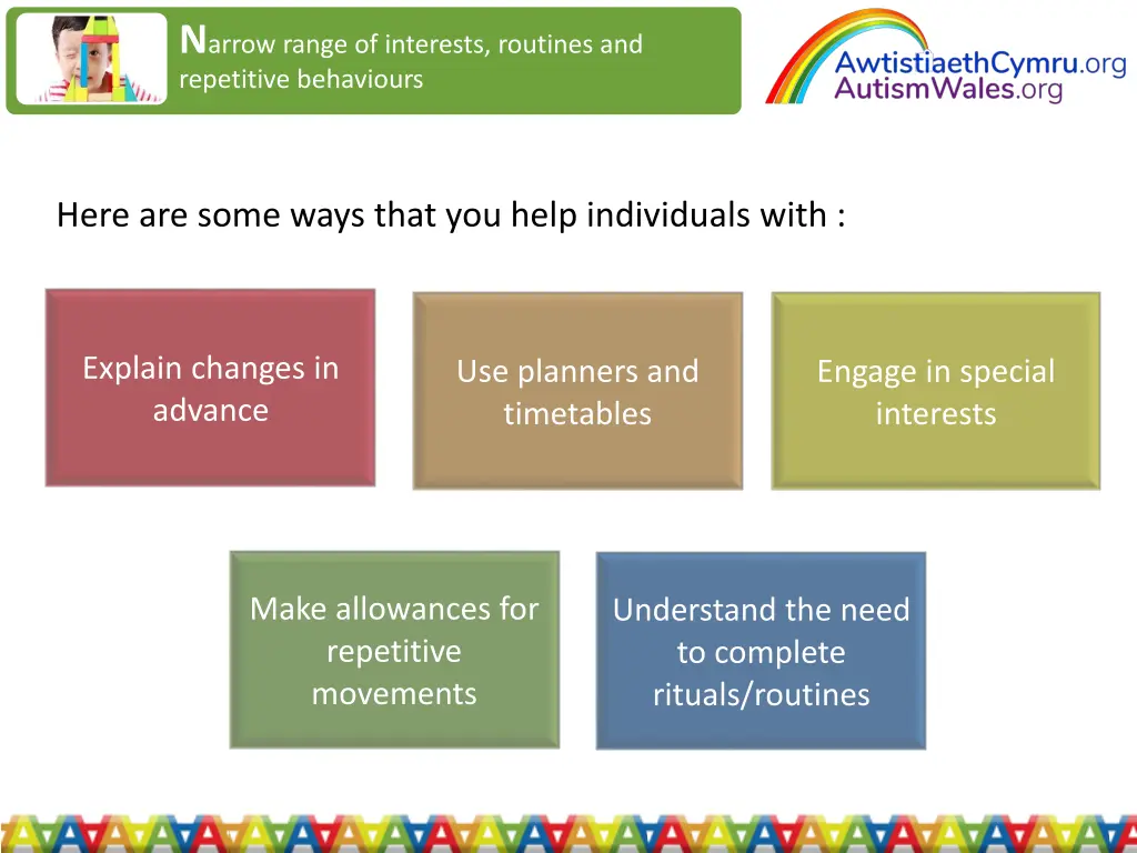 n arrow range of interests routines 1