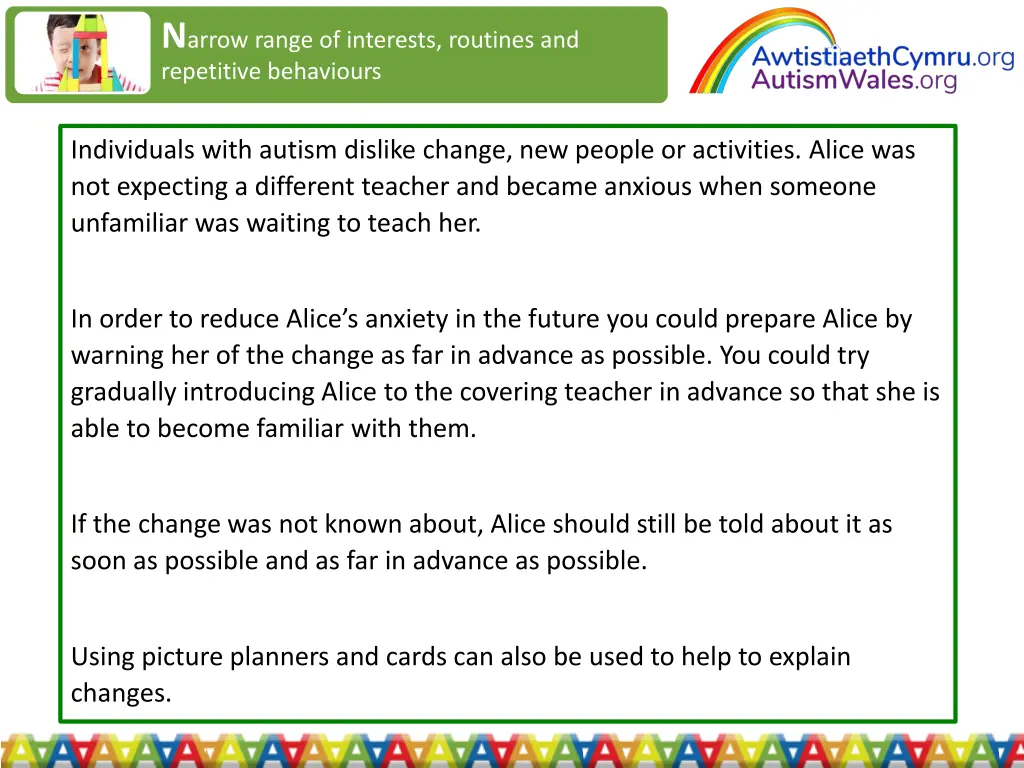 n arrow range of interests routines 3