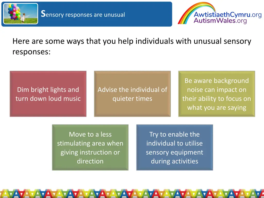 s ensory responses are unusual s ensory responses
