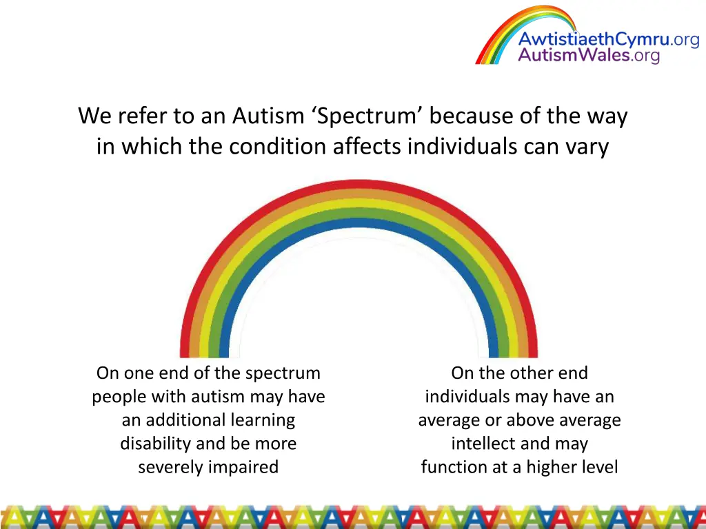we refer to an autism spectrum because