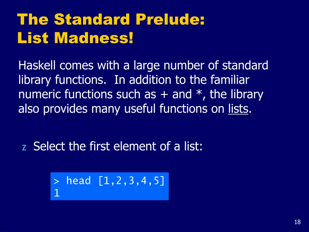 the standard prelude list madness
