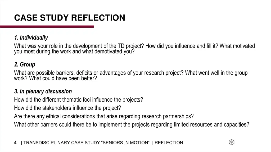 case study reflection