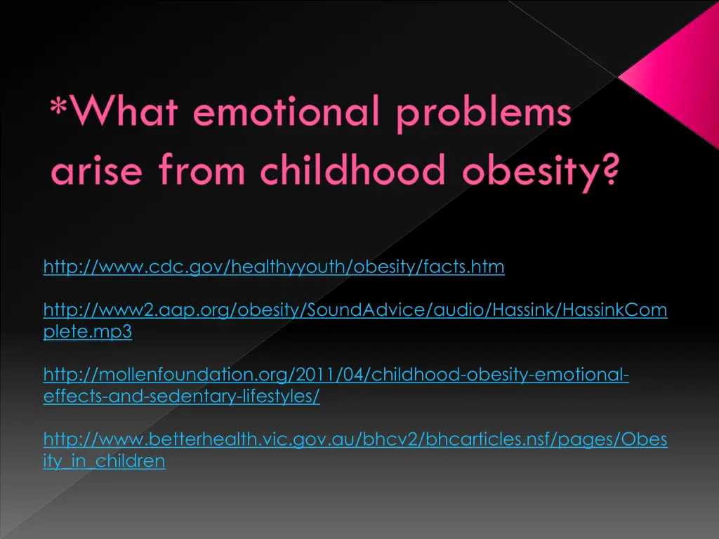 what emotional problems arise from childhood