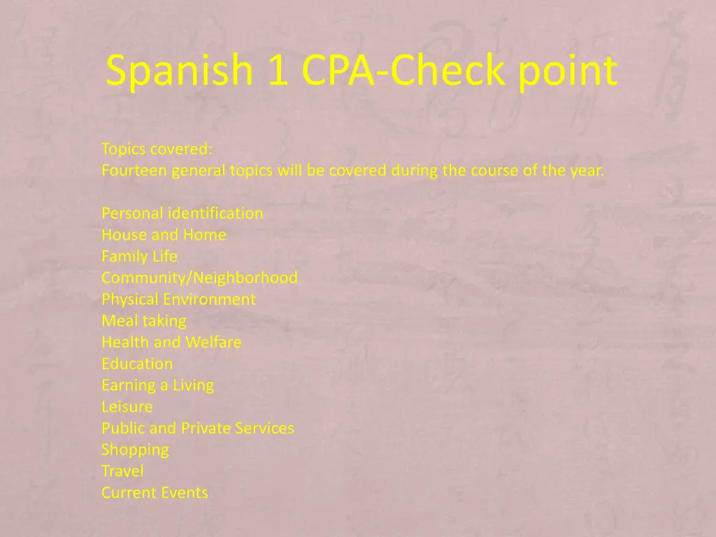 spanish 1 cpa check point
