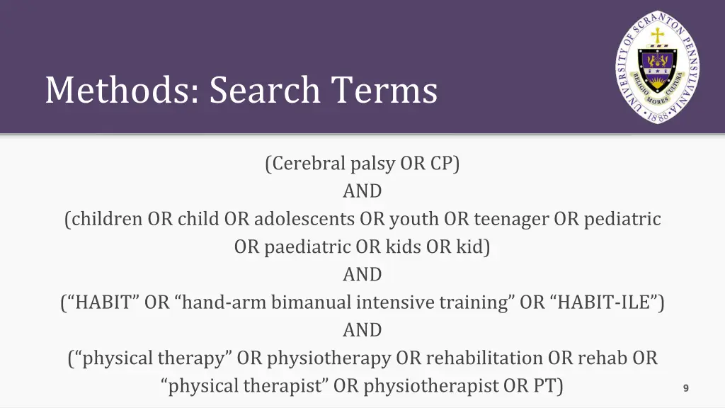 methods search terms