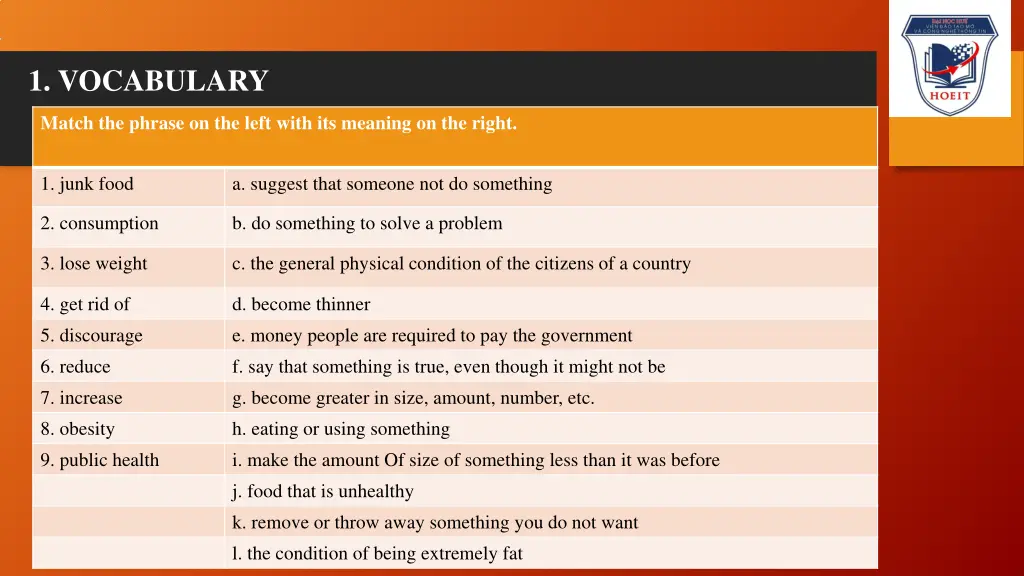 1 vocabulary