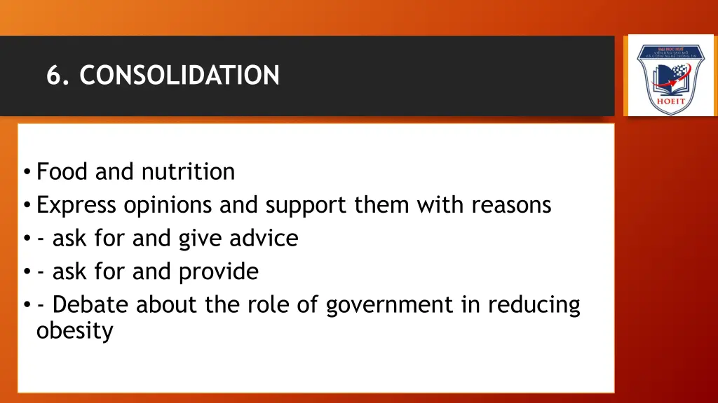6 consolidation