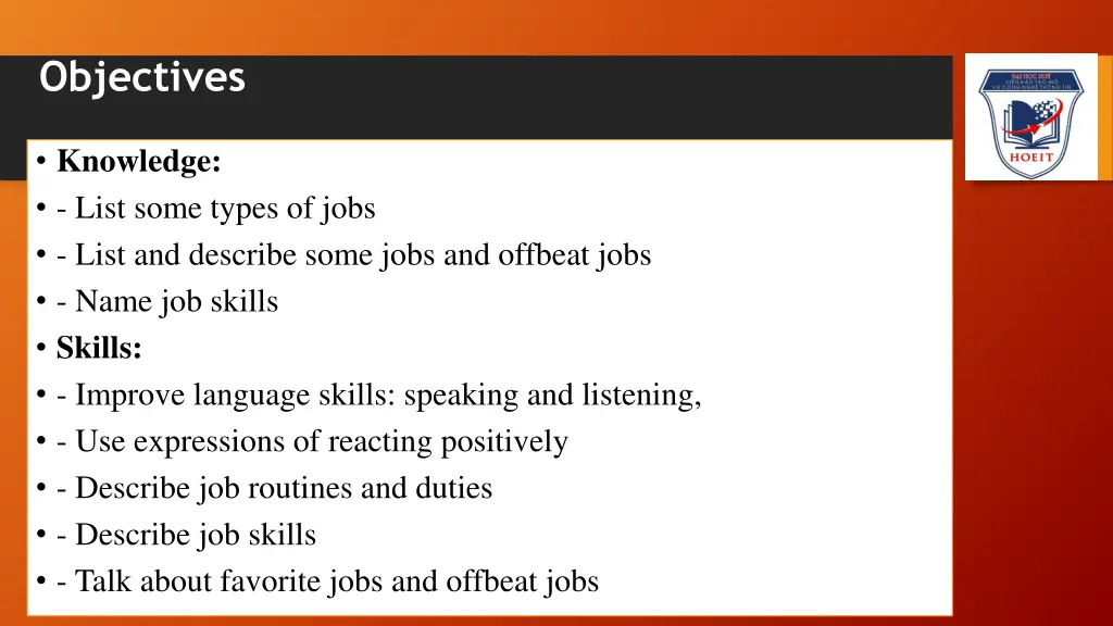 objectives