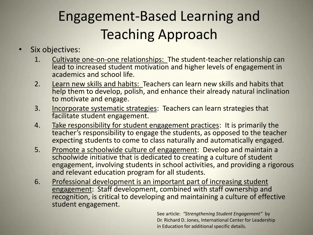 engagement based learning and teaching approach 1