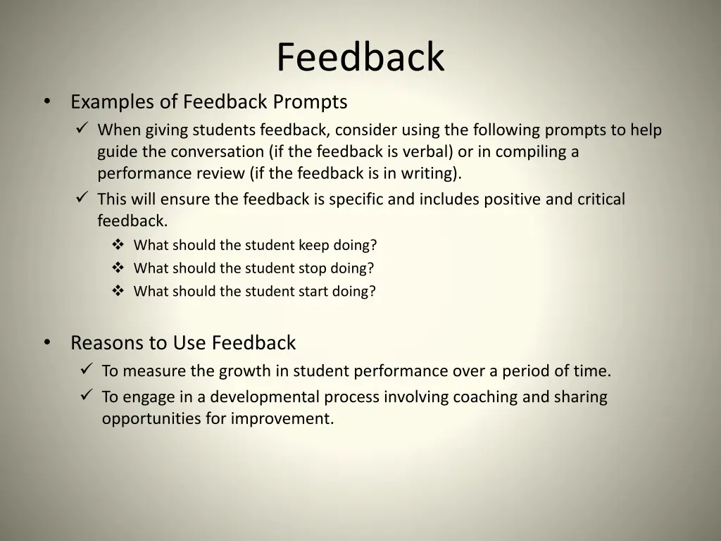 feedback 1