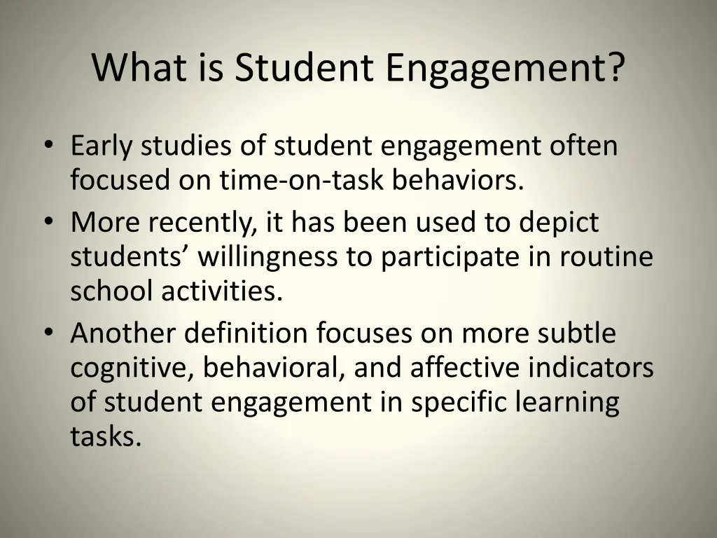 what is student engagement