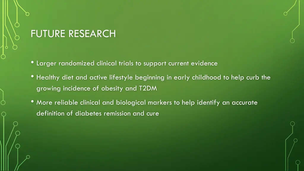 future research