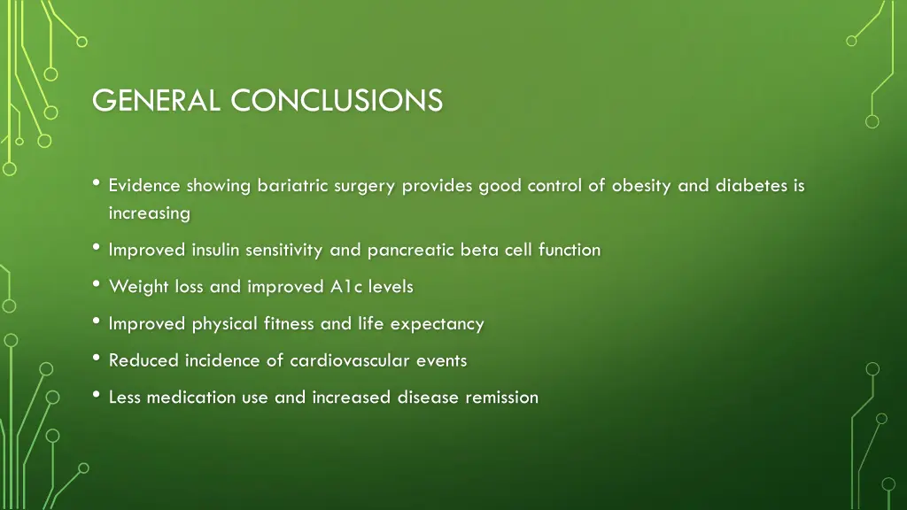 general conclusions