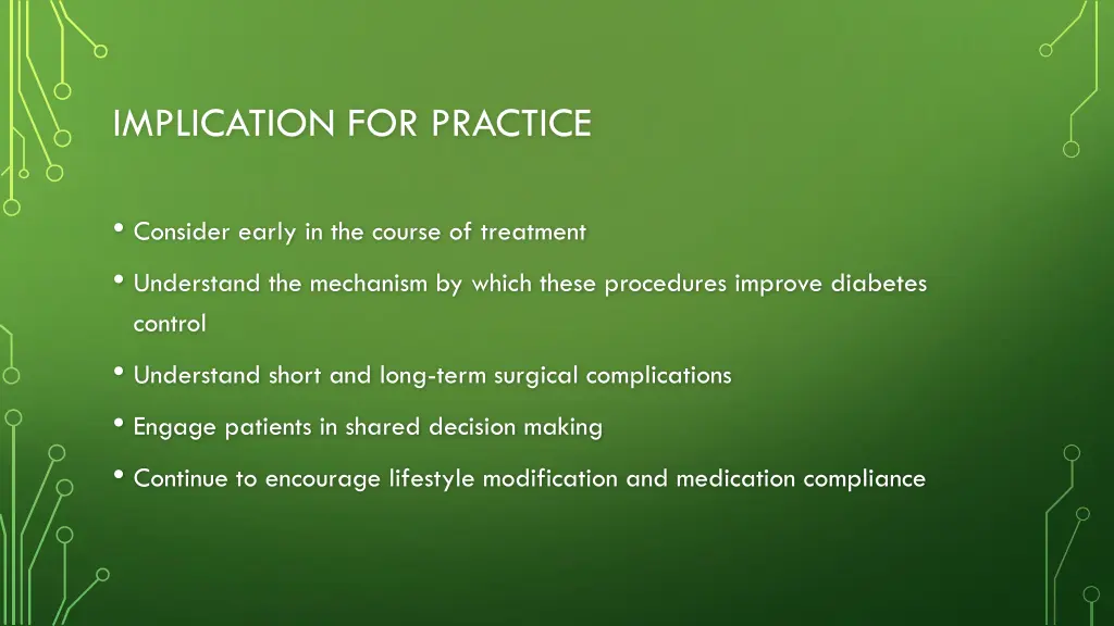 implication for practice