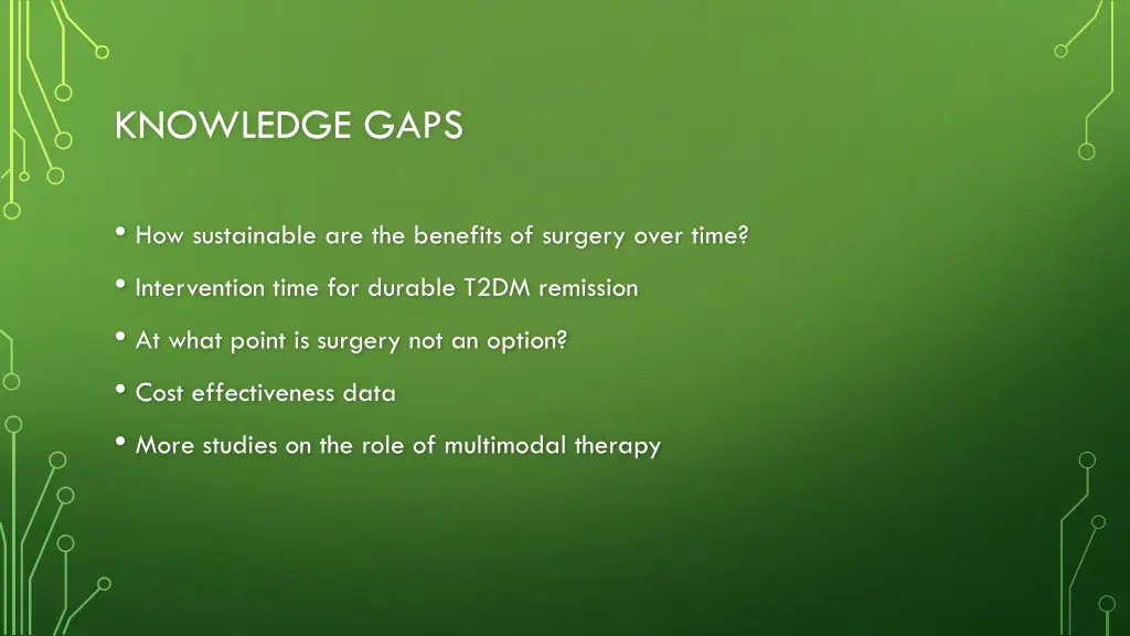 knowledge gaps