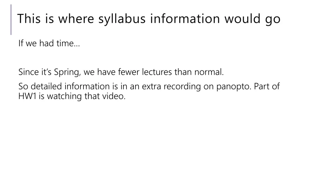 this is where syllabus information would go