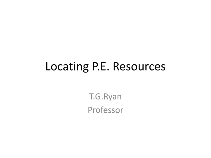 locating p e resources