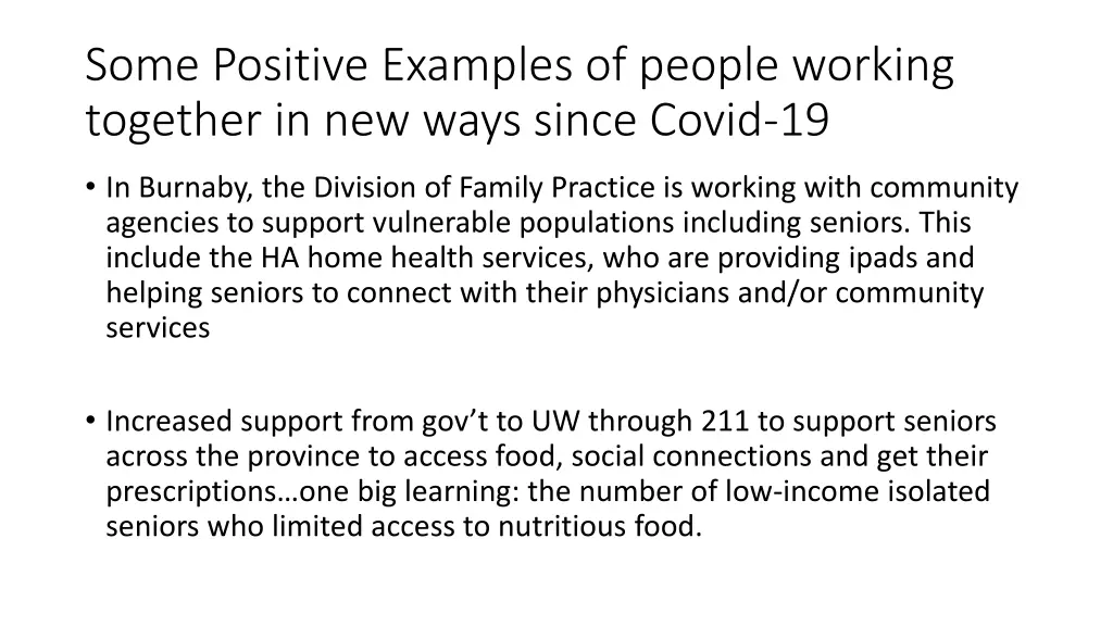 some positive examples of people working together