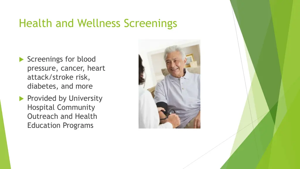 health and wellness screenings