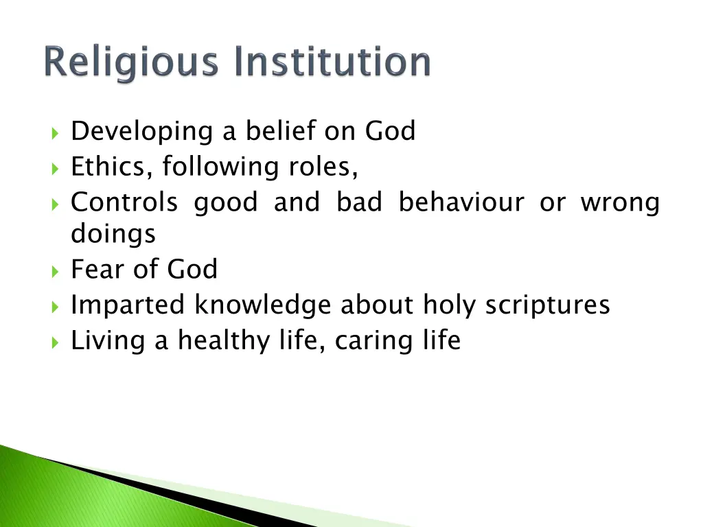 developing a belief on god ethics following roles