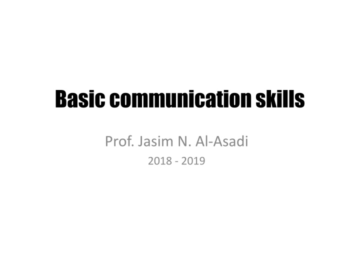 basic communication skills