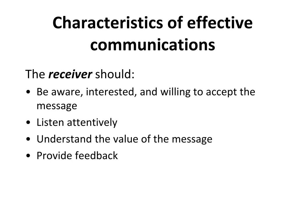 characteristics of effective communications 3