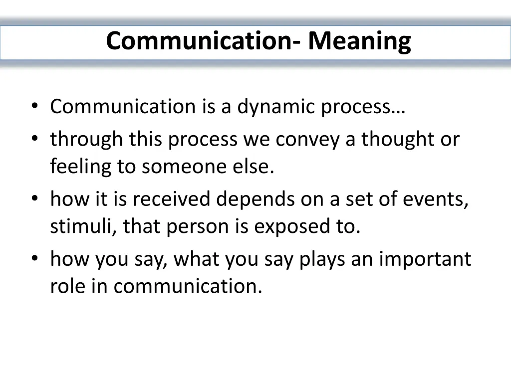 communication meaning