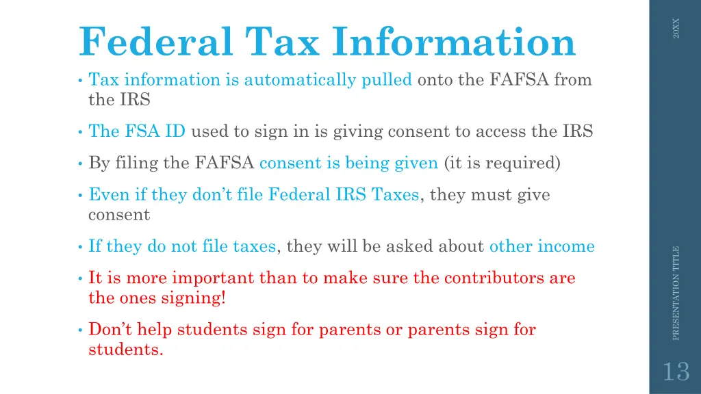 federal tax information tax information