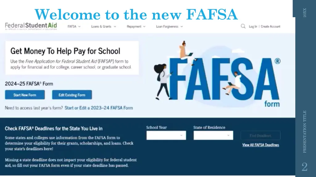 welcome to the new fafsa