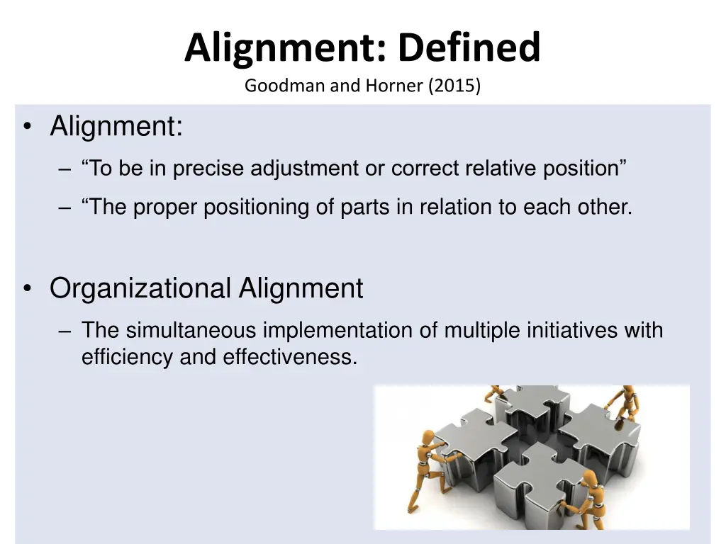 alignment defined goodman and horner 2015