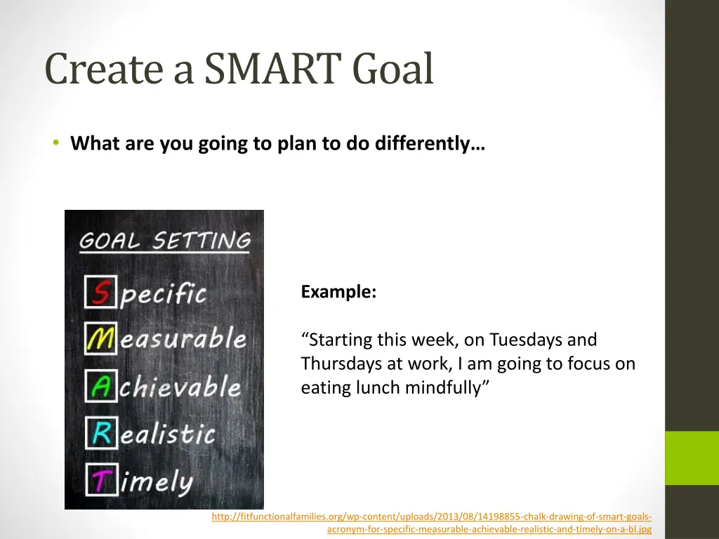 create a smart goal