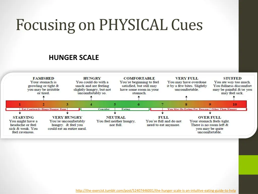 focusing on physical cues