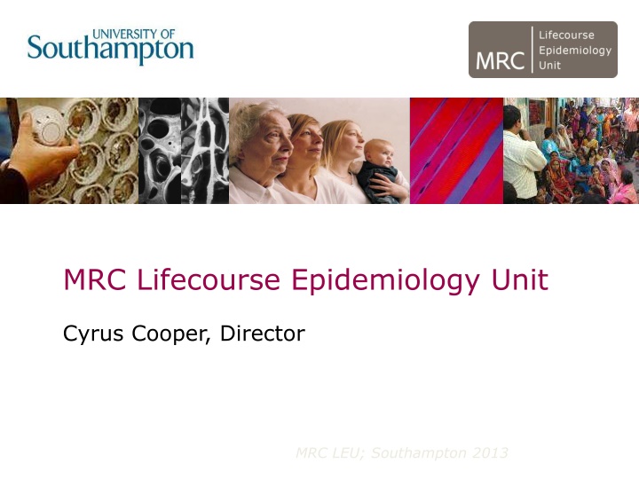 mrc lifecourse epidemiology unit