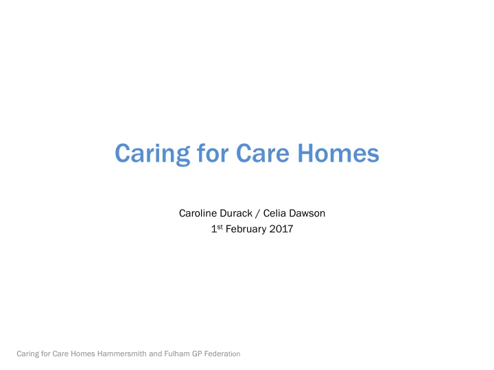 caring for care homes