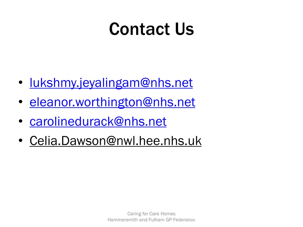 contact us