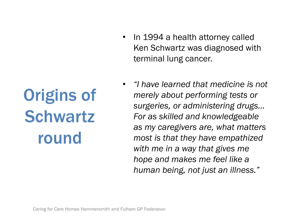 in 1994 a health attorney called ken schwartz