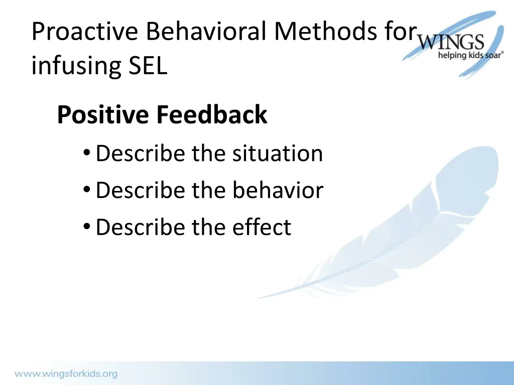 proactive behavioral methods for infusing sel 1