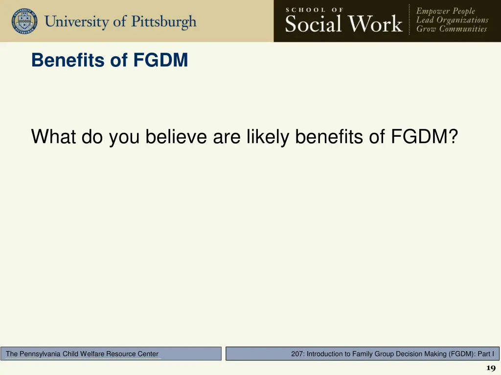 benefits of fgdm