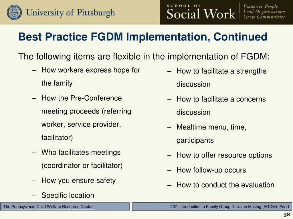 best practice fgdm implementation continued 1