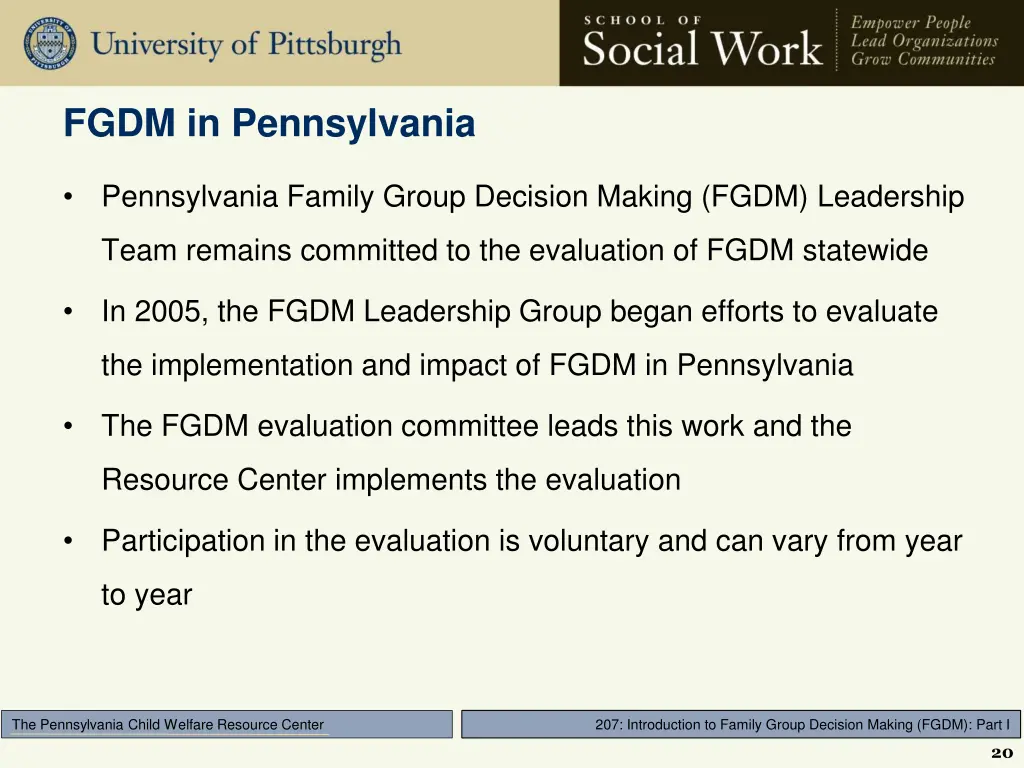 fgdm in pennsylvania