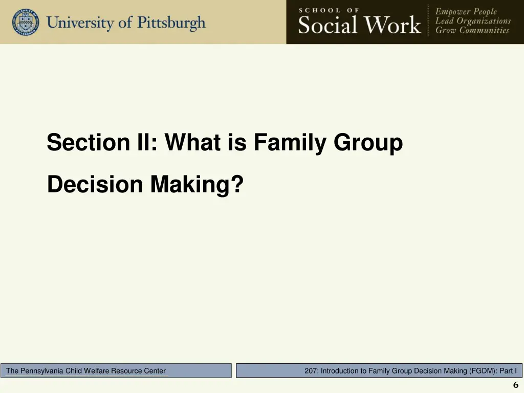section ii what is family group