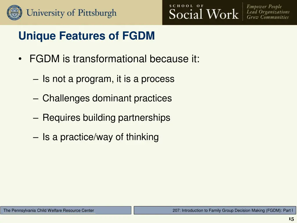 unique features of fgdm 2